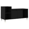 Mueble Para Tv Madera Contrachapada Negro 100x35x55 Cm Vidaxl