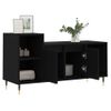 Mueble Para Tv Madera Contrachapada Negro 100x35x55 Cm Vidaxl