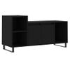 Mueble Para Tv Madera Contrachapada Negro 100x35x55 Cm Vidaxl