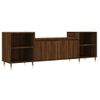 Mueble Para Tv Madera Contrachapada Marrón Roble 160x35x55 Cm Vidaxl