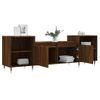 Mueble Para Tv Madera Contrachapada Marrón Roble 160x35x55 Cm Vidaxl