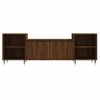 Mueble Para Tv Madera Contrachapada Marrón Roble 160x35x55 Cm Vidaxl