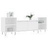 Mueble Para Tv Madera Contrachapada Blanco 160x35x55 Cm Vidaxl