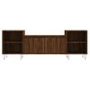 Mueble Para Tv Madera Contrachapada Marrón Roble 160x35x55 Cm Vidaxl