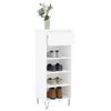 Mueble Zapatero Madera Contrachapada Blanco 40x36x105 Cm Vidaxl