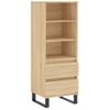 Aparador Alto Madera Contrachapada Roble Sonoma 40x36x110 Cm Vidaxl