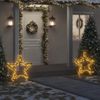 Estrella De Luz Decorativa Navidad Con Estacas 115 Led 85 Cm Vidaxl