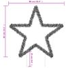 Estrella De Luz Decorativa Navidad Con Estacas 115 Led 85 Cm Vidaxl