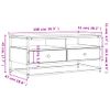 Mesa De Centro Madera De Ingeniería Roble Sonoma 100x51x45 Cm Vidaxl