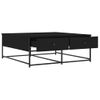 Mesa De Centro Madera De Ingeniería Negro 100x99x40 Cm Vidaxl