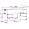 Mesa De Centro Madera De Ingeniería Roble Ahumado 100x51x45 Cm Vidaxl