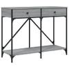 Mesa Consola Madera De Ingeniería Gris Sonoma 100x39x78,5 Cm Vidaxl