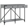 Mesa Consola Madera De Ingeniería Gris Sonoma 100x39x78,5 Cm Vidaxl