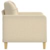 Sillón De Tela Color Crema 60 Cm Vidaxl