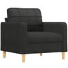 Sillón De Tela Negro 60 Cm Vidaxl