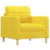 Sillón De Tela Amarillo Claro 60 Cm Vidaxl