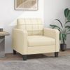 Sillón Cuero Sintético Crema 60 Cm Vidaxl