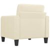 Sillón Cuero Sintético Crema 60 Cm Vidaxl