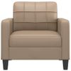 Sillón Cuero Sintético Color Capuchino 60 Cm Vidaxl