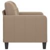 Sillón Cuero Sintético Color Capuchino 60 Cm Vidaxl