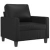 Sillón Cuero Sintético Negro 60 Cm Vidaxl