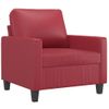 Sillón Cuero Sintético Rojo Tinto 60 Cm Vidaxl