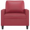 Sillón Cuero Sintético Rojo Tinto 60 Cm Vidaxl