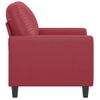 Sillón Cuero Sintético Rojo Tinto 60 Cm Vidaxl