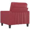 Sillón Cuero Sintético Rojo Tinto 60 Cm Vidaxl