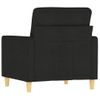 Sillón De Tela Negro 60 Cm Vidaxl