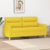 Sofá De 2 Plazas De Tela Amarillo Claro 140 Cm Vidaxl