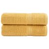 Toallas De Baño 2 Uds 100% Algodón Amarillo 100x150 Cm 600 Gsm Vidaxl