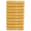 Toallas De Sauna 10 Uds 100% Algodón Amarillo 80x200 Cm 600 Gsm Vidaxl