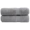 Toallas De Baño 2 Uds 100% Algodón Gris 100x150 Cm 600 Gsm Vidaxl