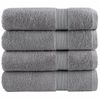 Toallas De Baño 4 Uds 100% Algodón Gris 100x150 Cm 600 Gsm Vidaxl