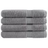 Toallas De Sauna 4 Uds 100% Algodón Gris 80x200 Cm 600 Gsm Vidaxl