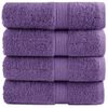 Toallas 4 Unidades 100% Algodón Morado 30x30 Cm 600 Gsm Vidaxl