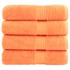 Toallas De Ducha 4 Uds 100% Algodón Naranja 70x140 Cm 600 Gsm Vidaxl