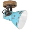 Lámpara De Pared Azul Desgastado 25 W E27 11,5x11,5x25 Cm Vidaxl