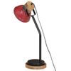 Lámpara De Escritorio Rojo Desgastado 25 W E27 18x18x60 Cm Vidaxl