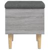 Banco Con Almacenaje Madera Ingeniería Gris Sonoma 42x42x46 Cm Vidaxl