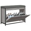 Banco Zapatero Con Cajón Abatible Gris Sonoma 82x32x56 Cm Vidaxl