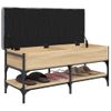 Banco Zapatero Madera De Ingeniería Roble Sonoma 102x42x45 Cm Vidaxl