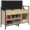 Banco Zapatero Madera De Ingeniería Roble Sonoma 85,5x32x57,5cm Vidaxl