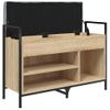 Banco Zapatero Madera De Ingeniería Roble Sonoma 85,5x32x57,5cm Vidaxl