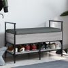 Banco Zapatero Madera De Ingeniería Gris Sonoma 85,5x42x57,5 Cm Vidaxl