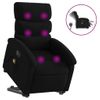 Sillón De Masaje Eléctrico Reclinable Elevable Tela Negro Vidaxl