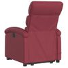 Sillón De Masaje Elevable Eléctrico Tela Rojo Tinto Vidaxl