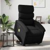 Sillón De Masaje Elevable Eléctrico Cuero Sintético Negro Vidaxl