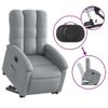 Sillón Eléctrico Reclinable Elevable De Tela Gris Claro Vidaxl